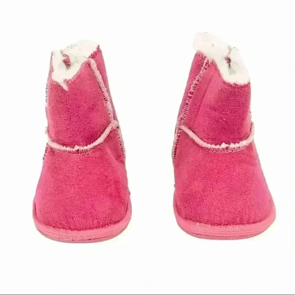 RILEYROOS BOOTS BABY 3-6 MONTHS CATERS IN HOT PINK SUEDE COZY WALKERS - Picture 6 of 16